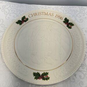 Belleek‎ Christmas 1996 Collectors Plate Fine Parian China Holiday Decor